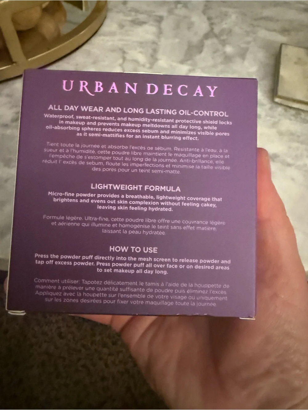 Urban Decay All Nighter Loose Setting Powder - Purple Packaging